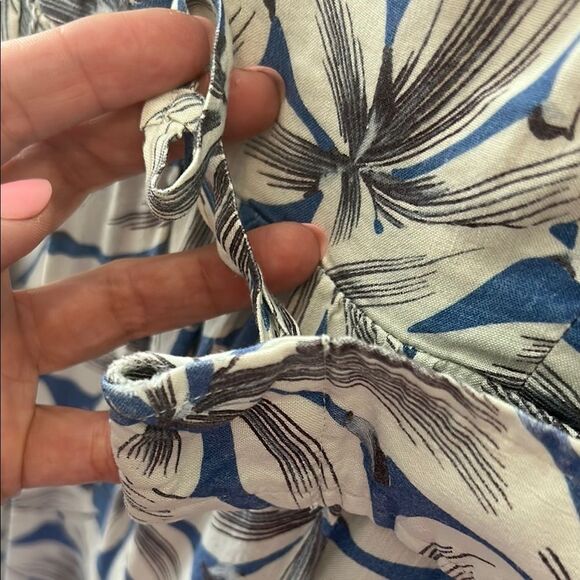 Simkhai Ella Floral Blue and White Women's Midi Dress Sz 8 - Picture 3 of 6